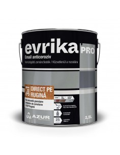 Vopsea email anticoroziv, Evrika 3 in 1, negru lucios, 2.5L