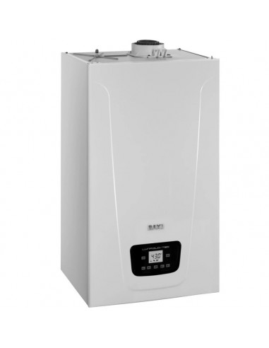 Centrala termica pe gaz, in condensare, doar incalzire, Baxi Luna Duo-Tec+ 1.28 E + kit evacuare