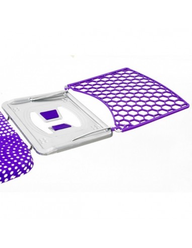 Masa de calcat Argento cu blat si cadru metalic, priza, suport rufe, 118x42, Zilan