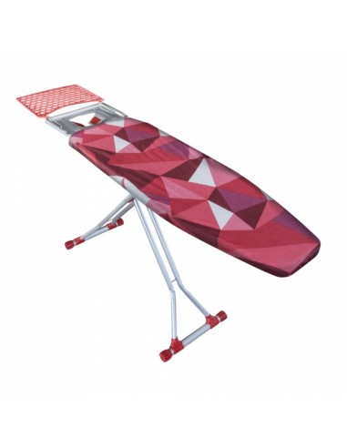 Masa de calcat Argento cu blat si cadru metalic, priza, suport rufe, 118x42, Zilan