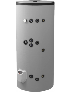 Boiler termoelectric Eldom, 300 L, cu doua serpentine si rezistenta electrica, pe pardoseala, 9000 W