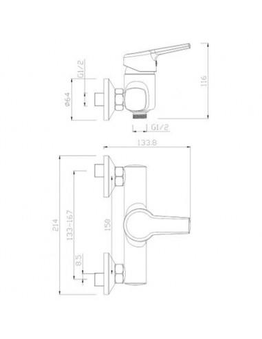 Baterie dus Sanobi Urban, cu furtun si para dus incluse
