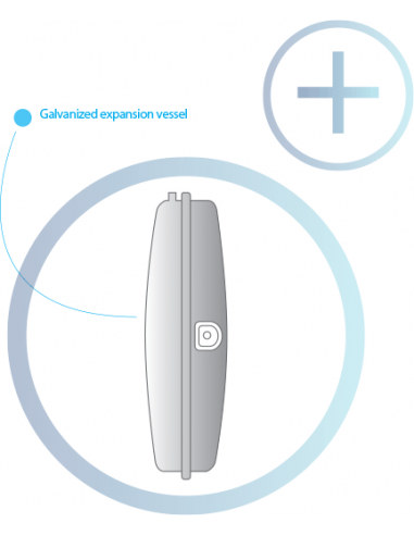 Vas expansiune extra plat 12 L - 3 bar, Aquasystem