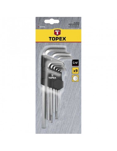 Set 9 chei imbus, 1.5-10 mm, TOPEX