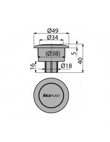 Buton dubla actionare V0296-ND pentru...