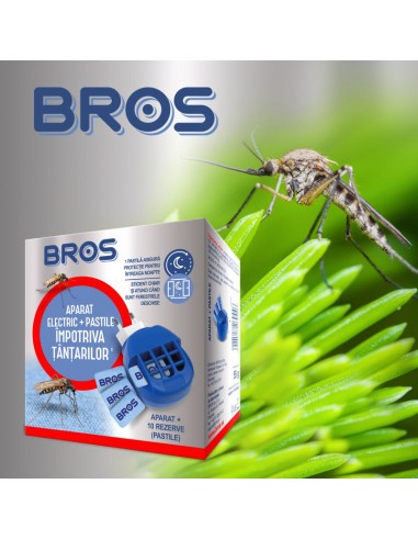 Aparat electric impotriva tantarilor cu 10 pastile, Bros