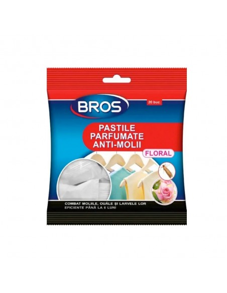 Pastile parfumate anti-molii, 20 buc, Bros