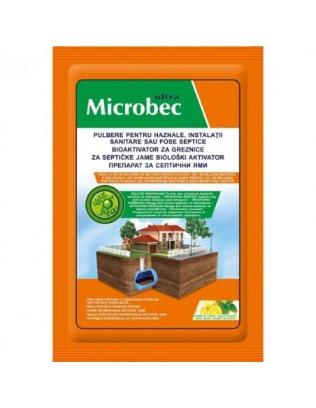 Microbec tratament pentru fose septice, 25g