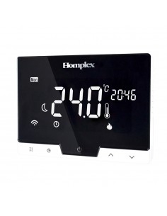 Termostat de ambient cu control vocal Alexa, Homplex 19 Wi-Fi, programabil, negru