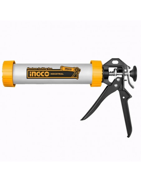 Pistol pentru silicon, tub aluminiu, 235mm, Ingco