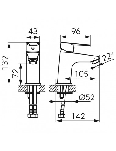 Baterie lavoar Ritto, Ferro