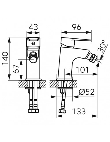Baterie bideu Ritto, Ferro