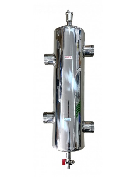 Butelie egalizare din inox maxim 65 kw, filet 1 1/2", 4500 l/h, 2 iesiri, MNC