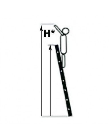 Scara universala aluminiu Alverosal 1x7 trepte, 2 m