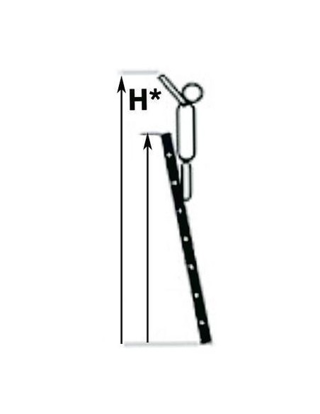 Scara universala aluminiu Alverosal 1x7 trepte, 2 m