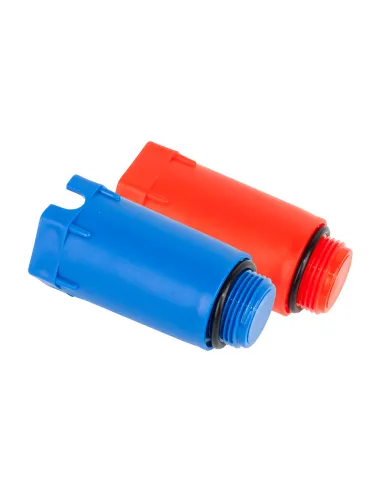 Dop de proba cu garnitura plata, 1/2", rosu-albastru, MNC