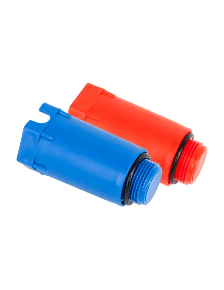 Dop de proba cu garnitura plata, 1/2", rosu-albastru, MNC