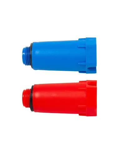 Dop de proba cu garnitura plata, 1/2", rosu-albastru, MNC