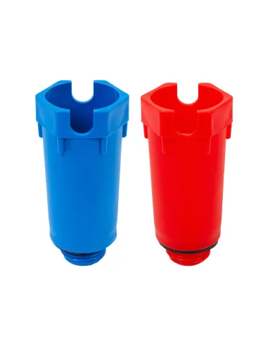 Dop de proba cu garnitura plata, 1/2", rosu-albastru, MNC