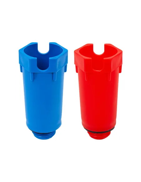 Dop de proba cu garnitura plata, 1/2", rosu-albastru, MNC