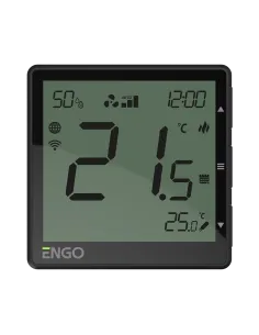 Termostat de ambianta pentru ventiloconvector montat pe suprafața peretului, Wi-Fi, EFAN-230B, negru, Engo