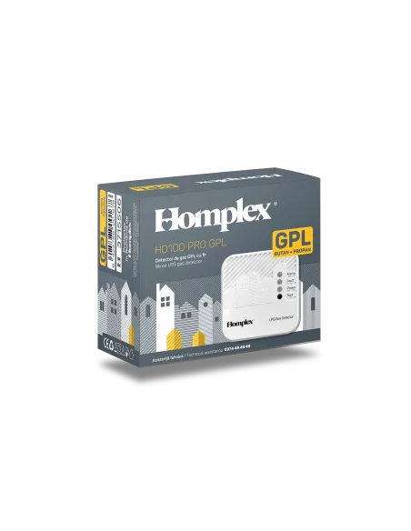 Detector de gaz GPL cu fir si declansare 230V, Homplex HD100 PRO GPL