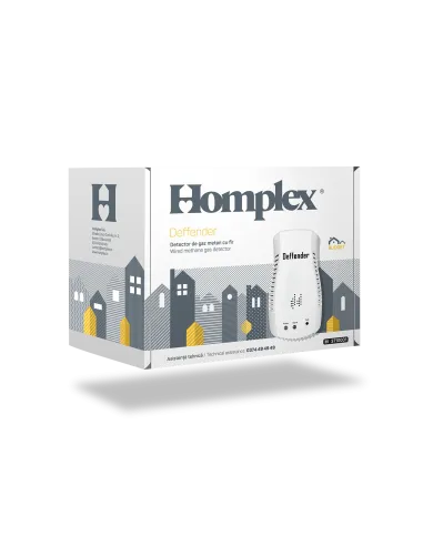 Detector de gaz metan si butan, declansare prin fir 9VDC, Homplex Deffender
