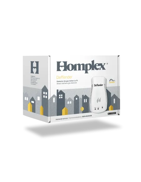 Detector de gaz metan si butan, declansare prin fir 9VDC, Homplex Deffender