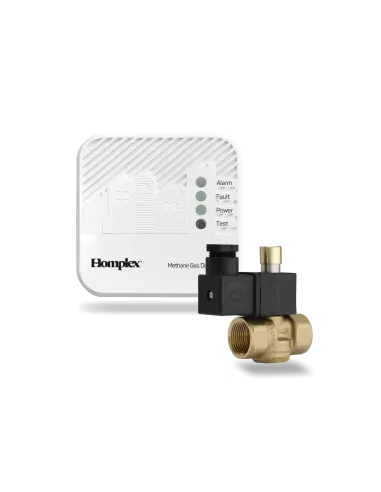 Kit detector de gaz metan cu electrovalva 3/4, Homplex HDX300 PRO