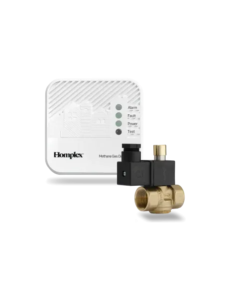 Kit detector de gaz metan cu electrovalva 3/4, Homplex HDX300 PRO