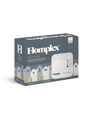 Kit detector de gaz metan cu electrovalva 3/4, Homplex HDX300 PRO