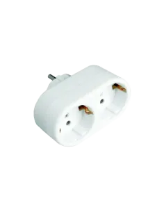 Adaptor priza dubla,16A, 220-240V, IP20, Eurolamp