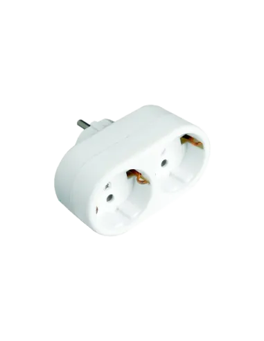 Adaptor priza dubla,16A, 220-240V, IP20, Eurolamp