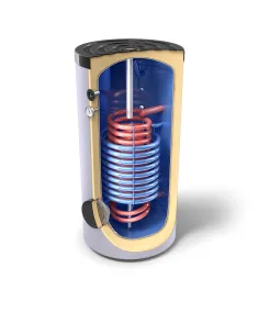 Boiler termoelectric, stativ, 200 L, cu 2 serpentine in paralel, Tesy