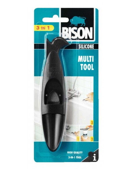 Spatula multifunctionala pentru silicon Bison 3in1, decupare cartus silicon, prelucrare si inlaturare etanseizant
