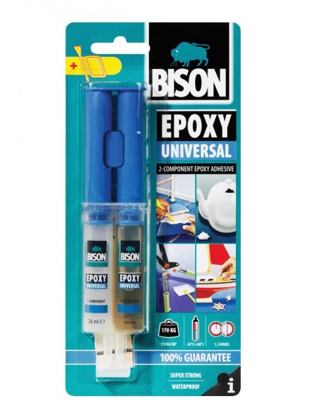 Adeziv rapid bicomponent Bison Epoxy Universal, 2x12ml, blister