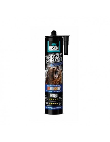 Adeziv pentru suprafete multiple, Bison Grizzly Montage Extreme, alb, 435 g