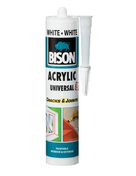 Silicon acrilic Bison Universal, alb, 280 ml