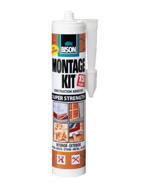 Adeziv pentru suprafete multiple, Bison Montage Kit, bej, 350 gr