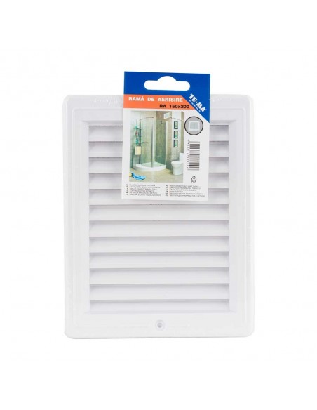 Rama aerisire, plastic, alb, 150x200 mm, TE-MA