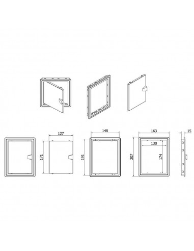 Usita vizitare, plastic, alb, 200x300 mm, TE-MA