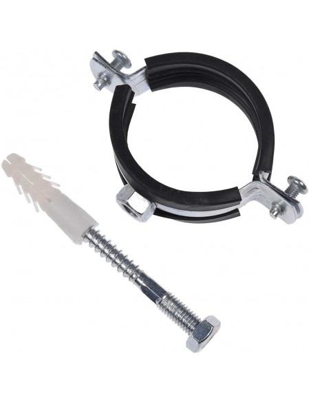 Colier metalic pentru tevi, cu garnitura de cauciuc, 1/2" + diblu nylon