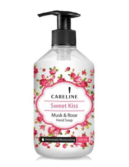 Sapun lichid cu parfum de mosc & trandafiri, Careline Sweet Kiss - 500ml, Sano