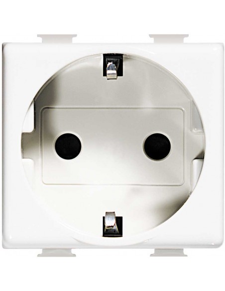 Priza simpla 2P+E Matix, Bticino AM5440/2, 2M, alb