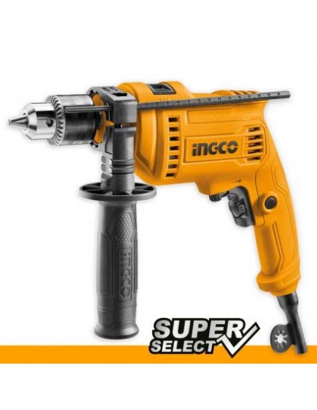 Masina de gaurit cu percutie, bormasina, 680w, mandrina cu cheie, Ingco