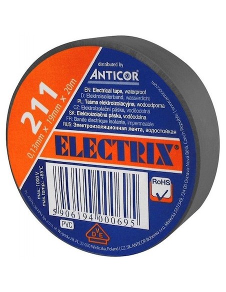Banda izolatoare 211 PVC, 19mm X 20m, Electrix