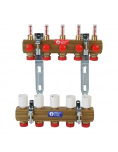 Distribuitor Giacomini pentru incalzire in pardoseala 1"X18 - 10 cai