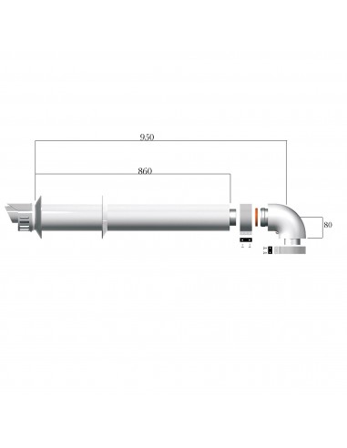 Centrala termica pe gaz, in condensare, Ariston Genus One 24 + kit evacuare