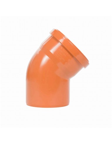 Cot PVC canalizare Ø 125 x 45°