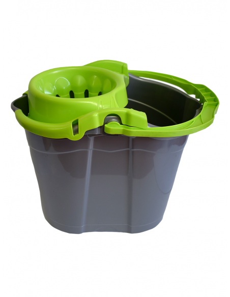 Galeata cu storcator Misavan, gri+verde, 14l